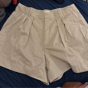 Abercrombie & Fitch High Waist Shorts in Light Tan